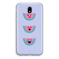 Smiley watermeloen: Samsung Galaxy J5 (2017) Transparant Hoesje