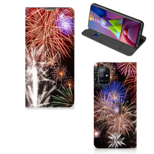 Samsung Galaxy M51 Hippe Standcase Vuurwerk