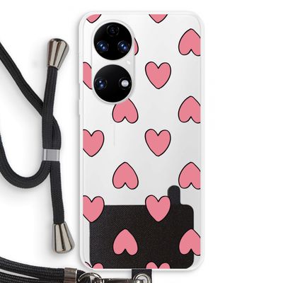 Ondersteboven verliefd: Huawei P50 Transparant Hoesje met koord
