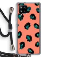 Pink Cheetah: Samsung Galaxy A42 5G Transparant Hoesje met koord