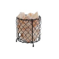Verlichte decoratie DKD Home Decor Zout Zwart Oranje 15 W 17 x 17 x 17 cm