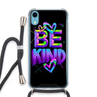 Be Kind: iPhone XR Transparant Hoesje met koord