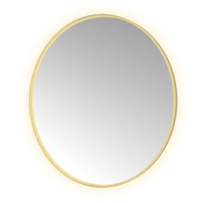 Spiegel Hotbath &MORE 120x120 cm LED-Verlichting Spiegelverwarming Rond Geborsteld Messing PVD
