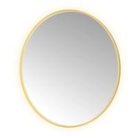 Spiegel Hotbath &MORE 120x120 cm LED-Verlichting Spiegelverwarming Rond Geborsteld Messing PVD