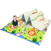 Baby Kruipmat Speelkleed Opvouwbaar Babymat Dubbelzijdig Speelkleed Groen 200 x 180 x 1,4cm