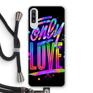 Only Love: Samsung Galaxy A70 Transparant Hoesje met koord
