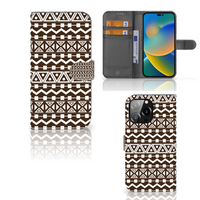 iPhone 14 Pro Max Telefoon Hoesje Aztec Brown - thumbnail