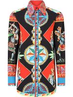 Dolce & Gabbana chemise en popelien à imprimé Carretto - Noir