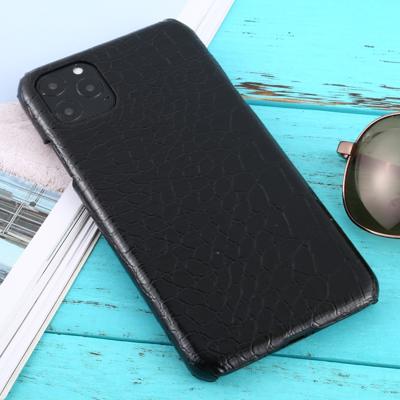 Voor iPhone 11 Pro Max schokbestendige krokodil textuur beschermhoes (zwart)