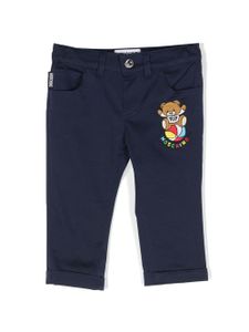 Moschino Kids pantalon chino Teddy Bear - Bleu