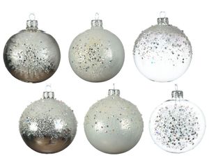 Decoris Kerstbal Glas 8Cm