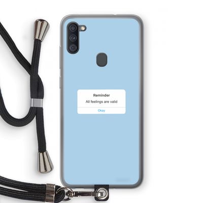 Reminder: Samsung Galaxy A11 Transparant Hoesje met koord