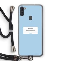 Reminder: Samsung Galaxy A11 Transparant Hoesje met koord