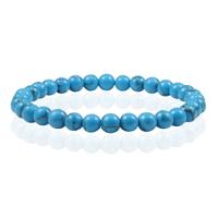 6mm Memphis Natuursteen Armband - Blue Howlite
