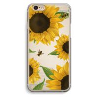 Sunflower and bees: iPhone 6 / 6S Transparant Hoesje