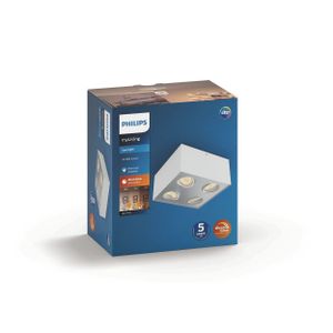 Philips WarmGlow LED Box plafond-/wandspot, 4x