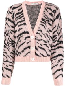 Alessandra Rich cardigan à motif animalier - Rose