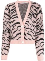 Alessandra Rich cardigan à motif animalier - Rose - thumbnail