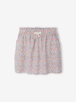 Meisjesrok met print vanille