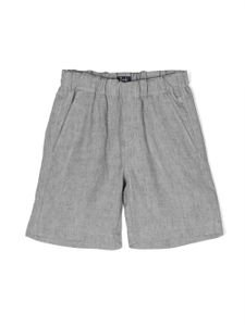 Il Gufo short en lin à design moucheté - Gris