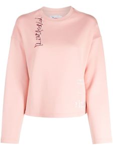 izzue sweat à logo brodé - Rose