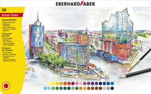 Eberhard Faber ef-516036 aquarelpotlood metalen etui a 36 stuks