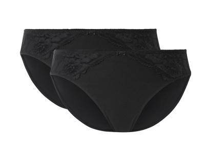 esmara 2 Dames onderbroeken (Zwart, S (36/38))
