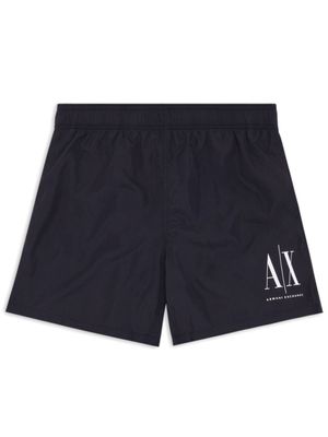 Armani Exchange short de bain à logo imprimé - Bleu