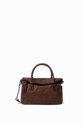 Vouwbare leatherlook tas - BROWN - U