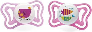 Chicco fopspenen Physio Forma meisjes siliconen roze 2 stuks