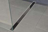 Wiesbaden glasrooster voor douchegoot 50 x 7 cm glanzend zwart - thumbnail