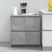 Dressoir 70x41x75 cm bewerkt hout betongrijs
