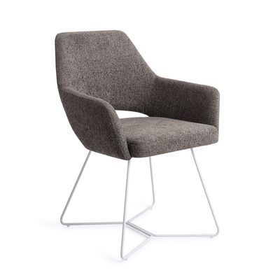 Jesper Home Eetkamerstoel 'Yanai' Beehive White, kleur Amazing Grey