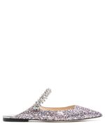 Jimmy Choo mules à ornements en cristal - Argent