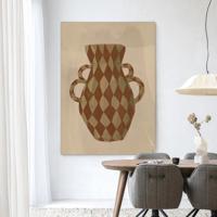 Urban Cotton Wandkleed 'Vivid Vase 08' 145 x 190cm in Frame - black