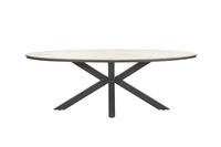 Edison tafel 200x115xH75 carbon black/ light teak polyw - Garden Impressions - thumbnail