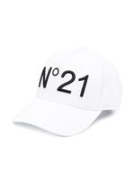 Nº21 Kids casquette en coton à logo brodé - Blanc