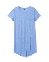 HEMA Damesnachthemd Flair micro hartjes blauw (blauw)
