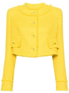 Dolce & Gabbana veste en tweed à col rond - Jaune