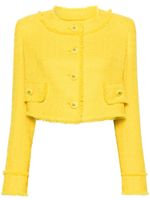 Dolce & Gabbana veste en tweed à col rond - Jaune