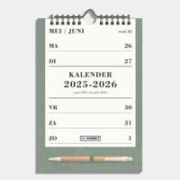 A5 Weekkalender Schooljaar 2025 - 2026 Groen