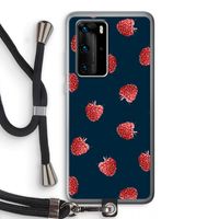 Framboosjes: Huawei P40 Pro Transparant Hoesje met koord