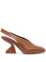 Ferragamo escarpins Sloane 85 mm à talon épais - Marron