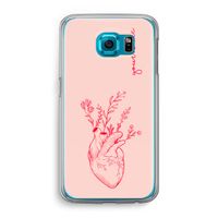 Blooming Heart: Samsung Galaxy S6 Transparant Hoesje