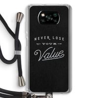 Never lose your value: Xiaomi Poco X3 NFC Transparant Hoesje met koord