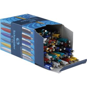 Schneider Schreibgeräte K 15 Blauw Intrekbare balpen met klembevestiging Medium