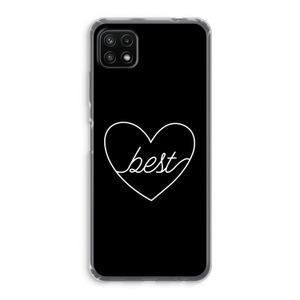 Best heart black: Samsung Galaxy A22 5G Transparant Hoesje
