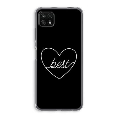 Best heart black: Samsung Galaxy A22 5G Transparant Hoesje
