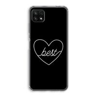 Best heart black: Samsung Galaxy A22 5G Transparant Hoesje