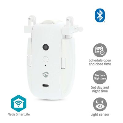 Nedis SmartLife Gordijnrobot | I Rail / U Rail | Gordijnen | Batterij Gevoed / USB Gevoed | 4000 mAh | Bluetooth® | Wit - BTMC20WT1PC